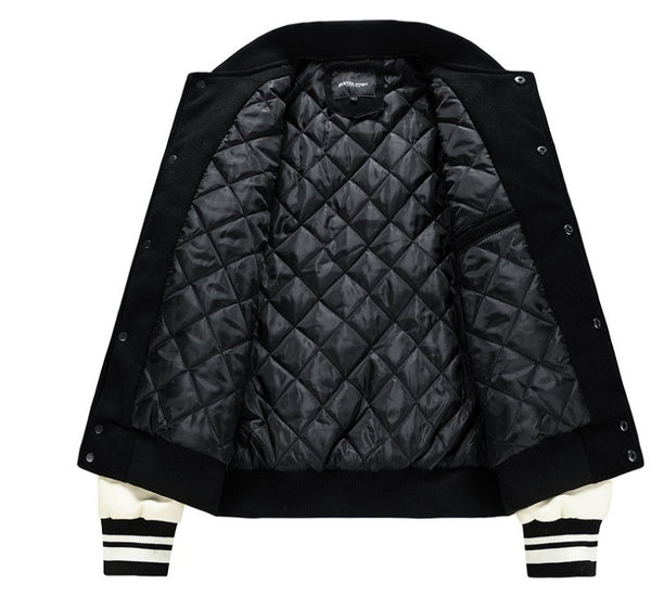 Varsity Leather Sleeve Jacket