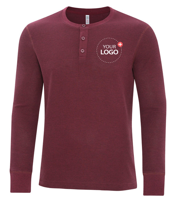 ATC™ ESACTIVE® VINTAGE THERMAL LONG SLEEVE HENLEY - promopig