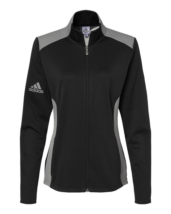Adidas - Women's Textured Mixed Media Full-Zip Jacket - A529
