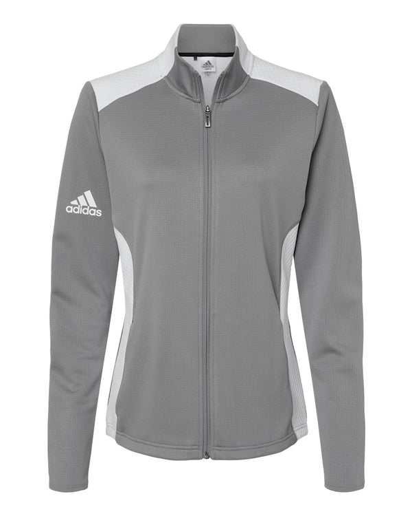 Adidas - Women's Textured Mixed Media Full-Zip Jacket - A529