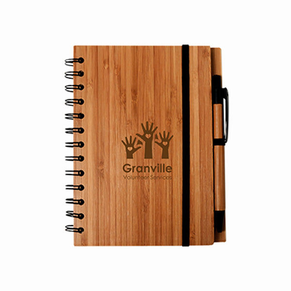 SYRACUSE BAMBOO COVER NOTEBOOK - promopig