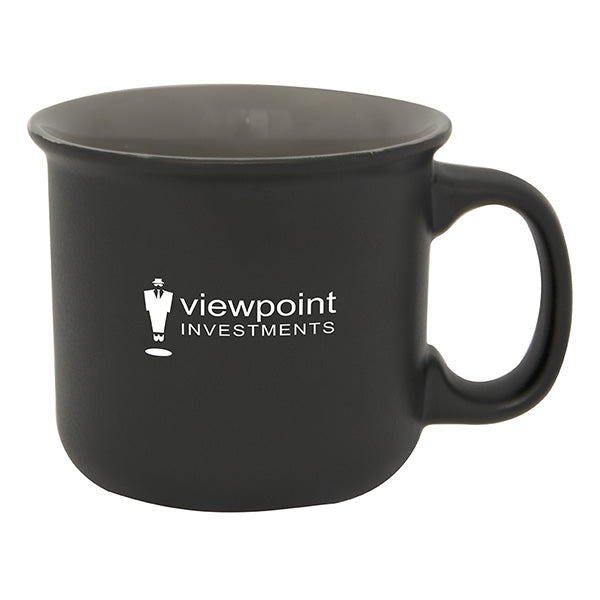 PARSUMI TWO-TONE 416 ML. (14 FL. OZ.) STONEWARE MUG - promopig