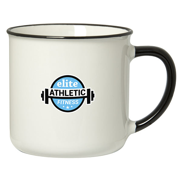 SPRING 350 ML. (12 FL. OZ.) MUG WITH COLOURED RIM/HANDLE - promopig