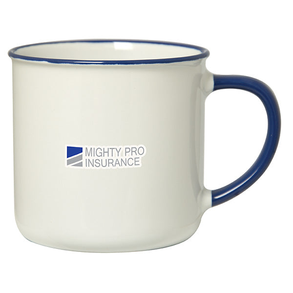 SPRING 350 ML. (12 FL. OZ.) MUG WITH COLOURED RIM/HANDLE - promopig