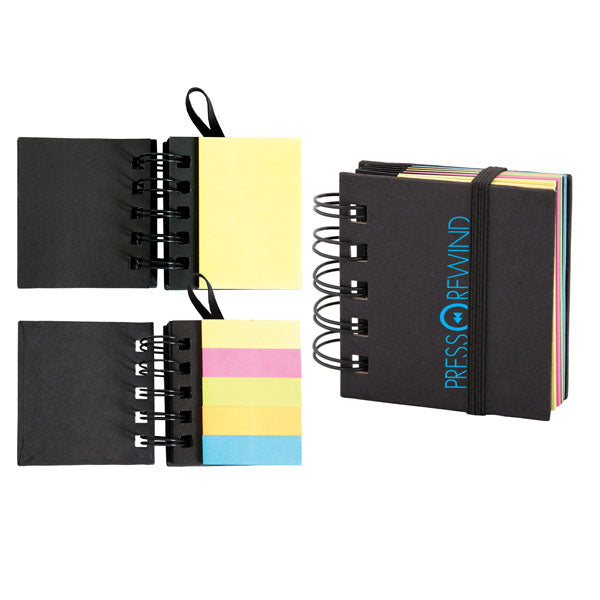 SPIRAL STICKY 250 SHEET NOTEPAD WITH NOTEFLAGS - promopig
