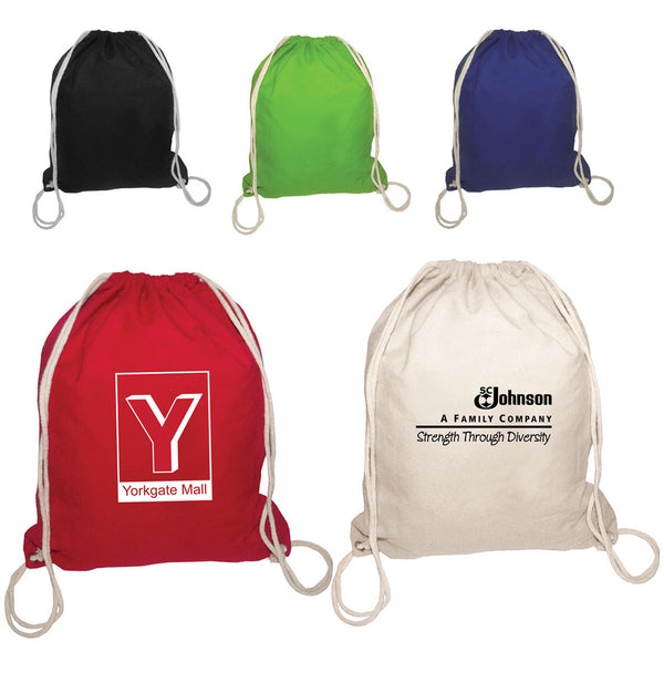 COTTON DRAWSTRING BACKPACK