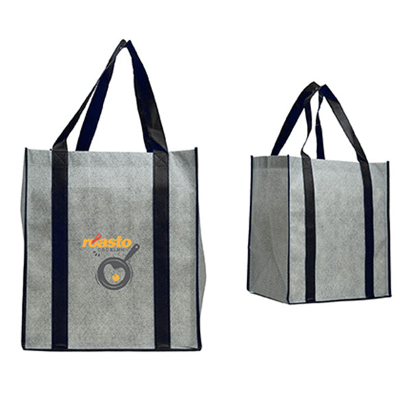 HEATHERED JUMBO NON-WOVEN TOTE