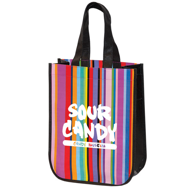 MINI MULTI-STRIPE RECYCLED TOTE - promopig