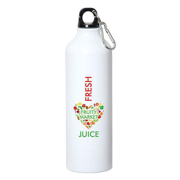 750 ML (25 FL. OZ.) ALUMINUM WATER BOTTLE WITH CARABINER