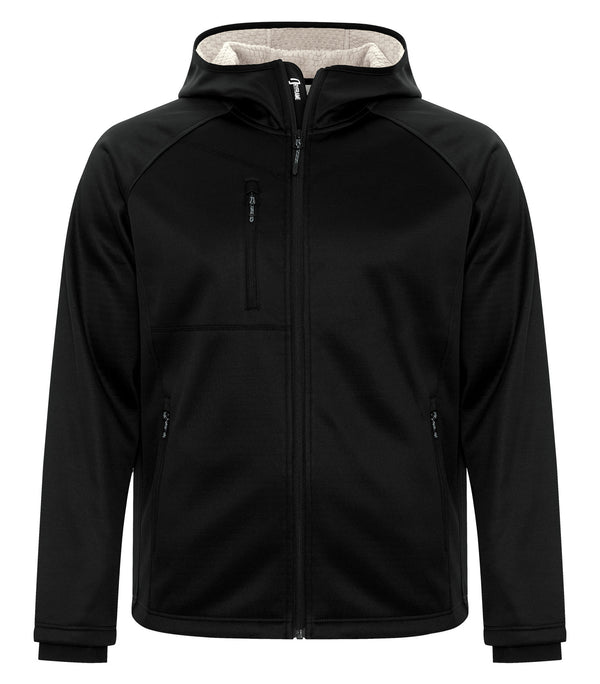 DRYFRAME® BONDED TECH FLEECE WATER RESISTANT FULL ZIP HOODED JACKET. DF7687