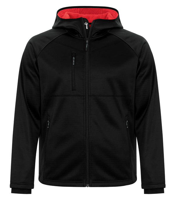 DRYFRAME® BONDED TECH FLEECE WATER RESISTANT FULL ZIP HOODED JACKET. DF7687
