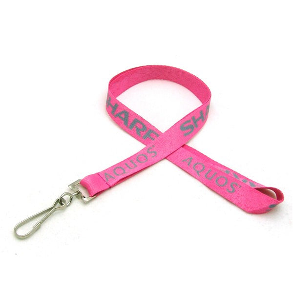 5/8" Silkscreened Flat Lanyard w/ J Hook