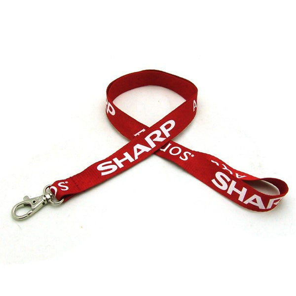 5/8" Silkscreened Flat Lanyard w/ Deluxe Swivel Hook