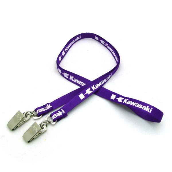 3/8" Silkscreened Flat Lanyard w/ Double Standard Attachment