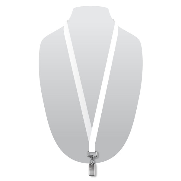 1/2" Silkscreened Flat Lanyard w/ Bulldog Clip