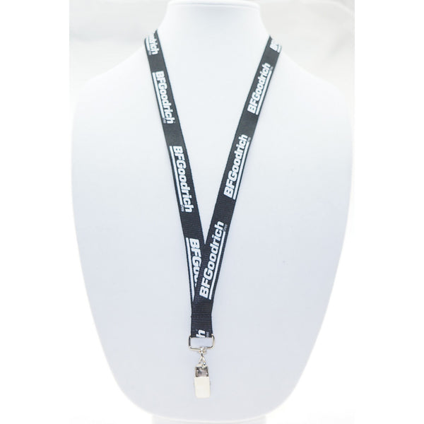 3/8" Silkscreened Flat Lanyard w/ Bulldog Clip