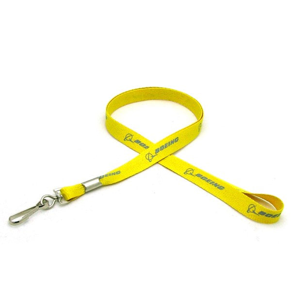 1/2" Silkscreened Flat Lanyard w/ J Hook