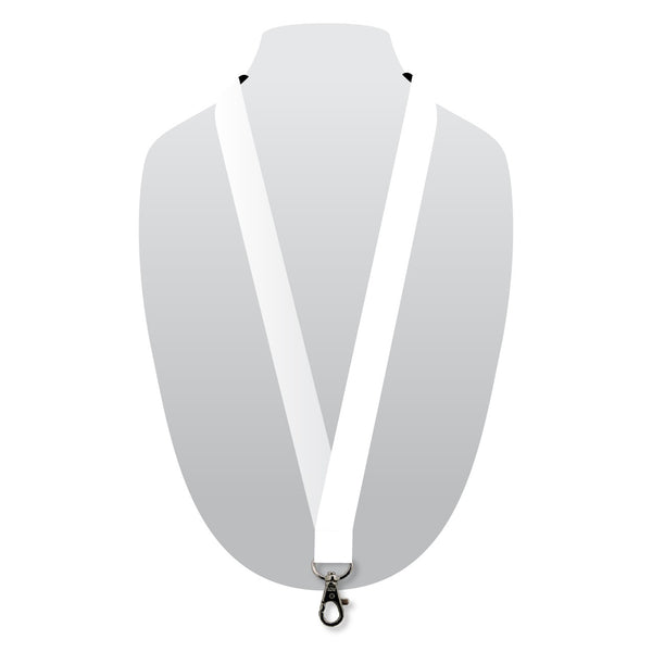 1" Silkscreened Flat Lanyard w/ Deluxe Swivel Hook