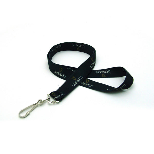 3/4" Silkscreened Flat Lanyard w/ J Hook