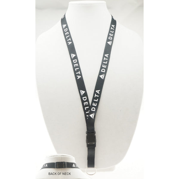5/8" Silkscreened Flat Lanyard w/ Detachable Buckle