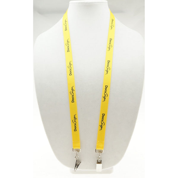 5/8" Silkscreened Flat Lanyard w/ Double Standard Attachment