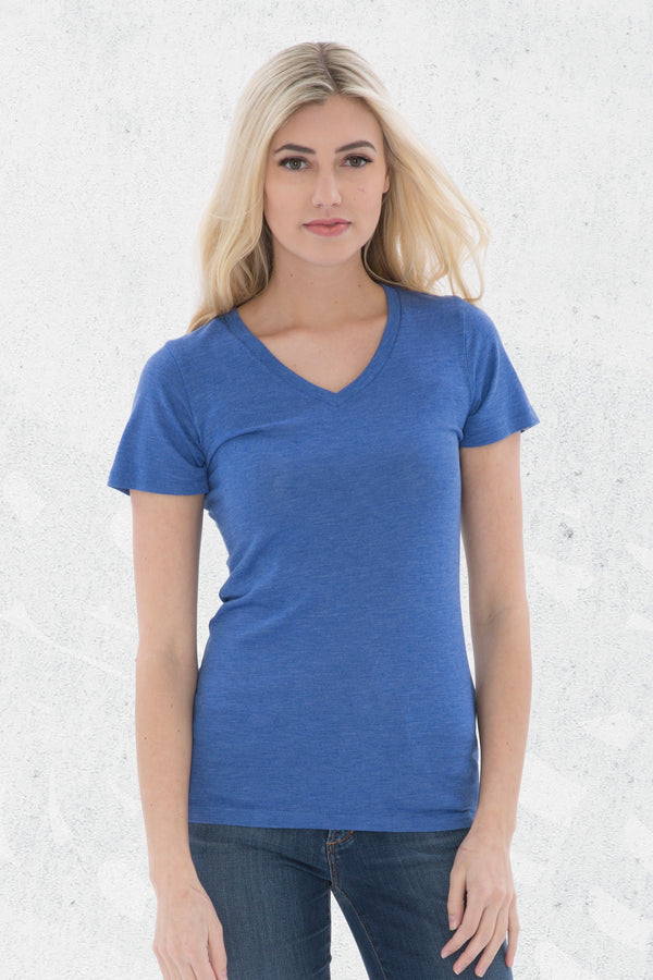 KOI® TRIBLEND V-NECK LADIES' TEE