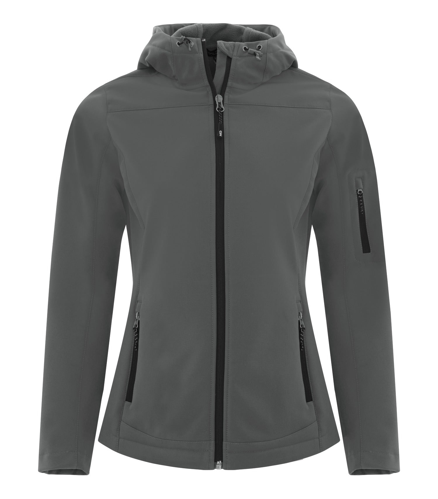 COAL HARBOUR® EVERYDAY HOODED WATER REPELLENT STRETCH SOFT SHELL LADIES' JACKET. L7605