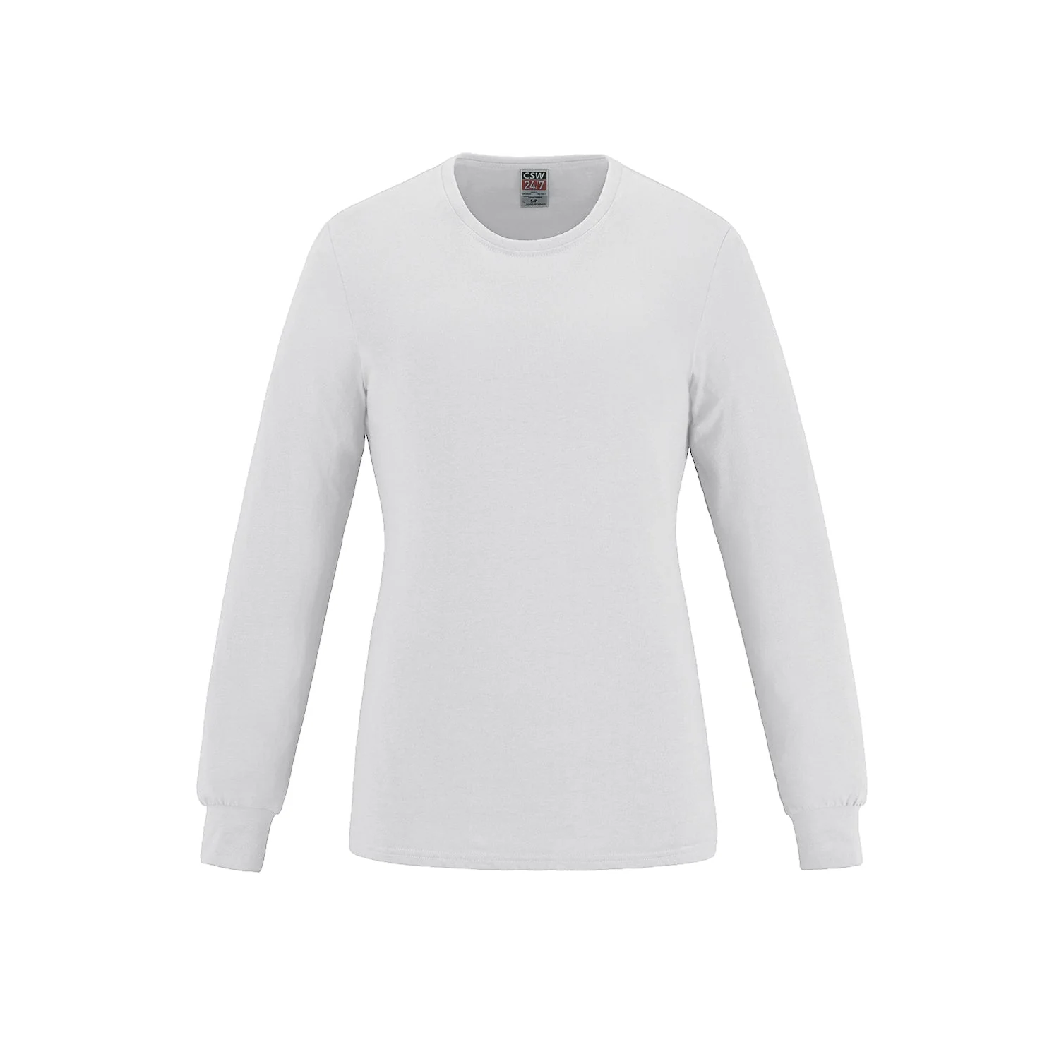 S05616 - Breeze - Ladies Long Sleeve Crewneck Ring Spun Combed Cotton T-Shirt - promopig